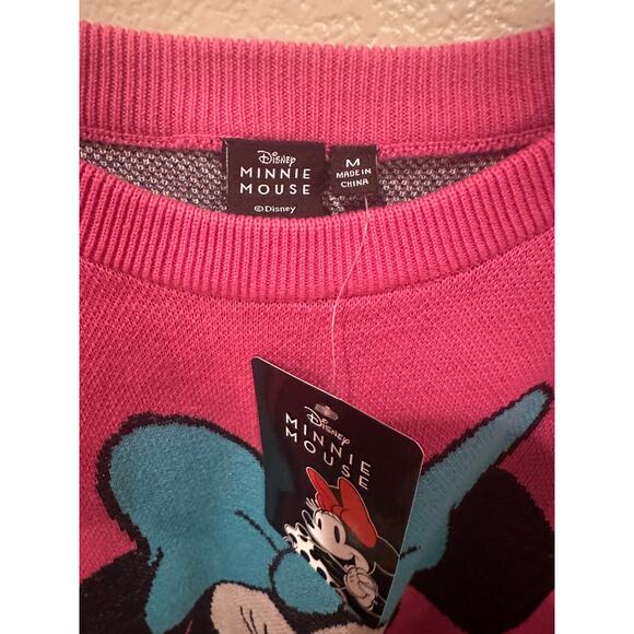 NWT Disney Minnie Mouse Bow Icon Sweater - Pink M - Picture 2 of 3
